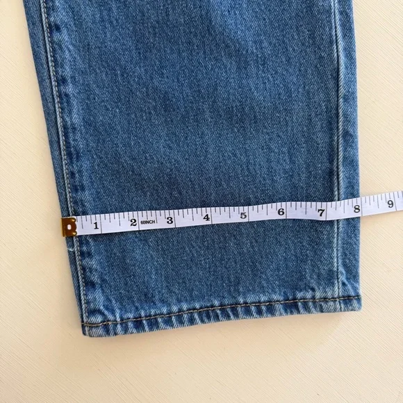 Vince Camuto Women’s Patchwork Straight Leg Jeans with Red Floral Lining - Picture 7 of 11